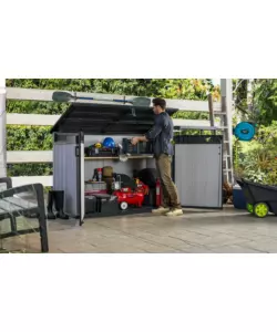 KETER - PORTA ATTREZZI MULTIUSO IN RESINA "GRANDE STORE" - 2020 LT 190.5x109.3x132.5 CM GRIGIO